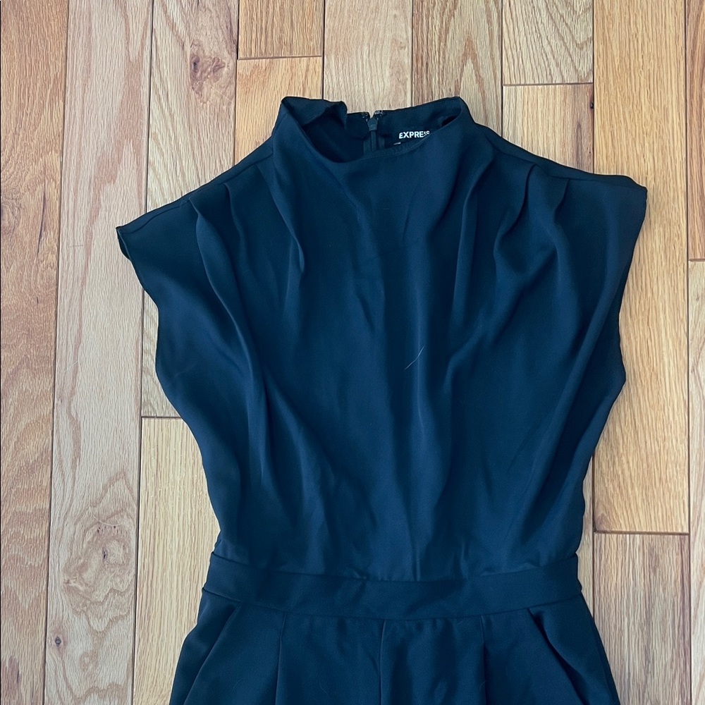 Express Classic Black Jumpsuit - Picture 2 of 4
